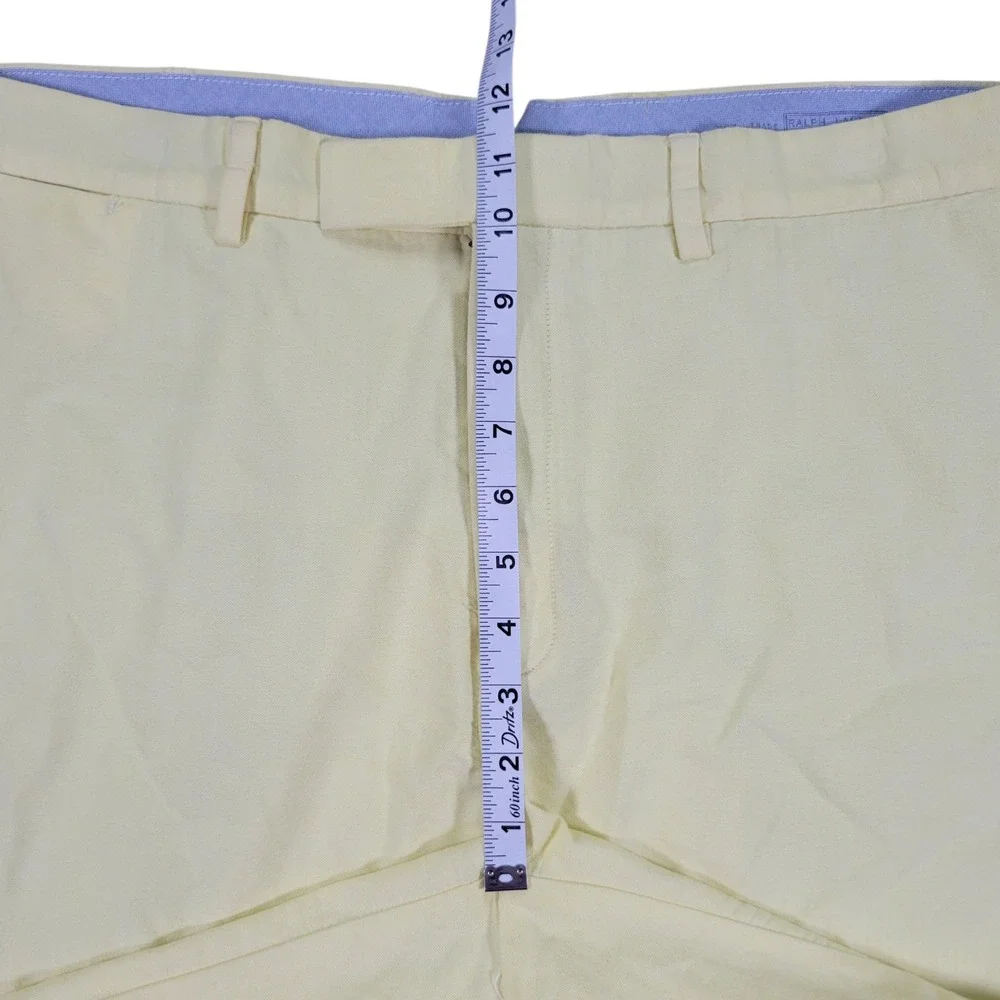 Polo Ralph Lauren Shorts Men 40 Yellow Cotton Oxford Chino Preppy Classic Summer